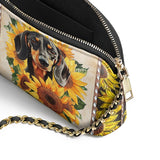 DachyCharm Sunbeam Pup Leather Crossbody Bag