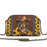 DachyCharm Sunflower Cowboy Leather Crossbody Bag
