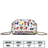 DachyCharm Doxie Holiday Leather Crossbody Bag