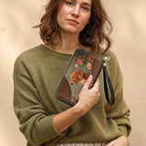 DachyCharm Mocha Bloom Leather Wallet