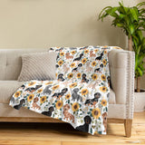 Dachycharm Golden Blossoms Fleece Blanket