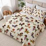 DachyCharm Dachshund Troupe Quilt 3-Piece Set