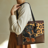 DachyCharm Sassy Doxie Leather Tote Bag
