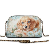 DachyCharm Peach Bloom Leather Crossbody Bag