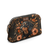 DachyCharm Midnight Petal Personalized Leather Crossbody Bag