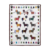 Dachycharm Paws and Patches Fleece Blanket