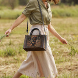 DachyCharm Rosewood Queen Personalized Leather Bag