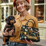 DachyCharm Groovy Doxie Vibes Leather Bag