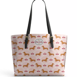 DachyCharm Pink Pupcake Leather Tote Bag