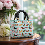 DachyCharm Doxie Garden Lady Leather Bag