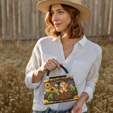 DachyCharm Dachshund Basket Leather Satchel Bag