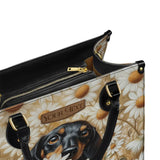 DachyCharm Daisy Bloom Personalized Leather Bag