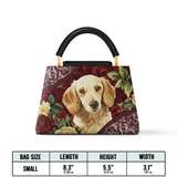 DachyCharm Velvet Pup Leather Satchel Bag