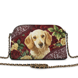 DachyCharm Velvet Pup Leather Crossbody Bag