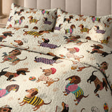 DachyCharm Dachshund Troupe Quilt 3-Piece Set