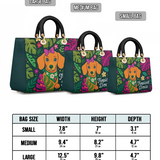 DachyCharm Tropical Doxie Lady Leather Bag