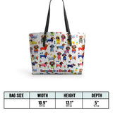 DachyCharm Doxie Holiday Leather Tote Bag