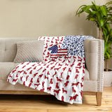 Dachycharm Patriot Paws Dachshund Fleece Blanket