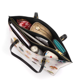 DachyCharm Blooming Wieners Leather Tote Bag