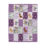 Dachycharm Lavender Paws Fleece Blanket