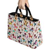 DachyCharm Dachshund Disco Lady Leather Bag