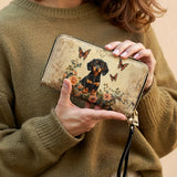 DachyCharm Vintage Rose Leather Wallet