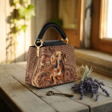 DachyCharm CARVED GRACE Leather Satchel Bag