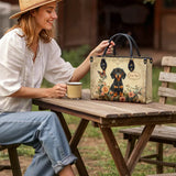 DachyCharm Vintage Rose Personalized Leather Bag