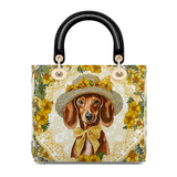 DachyCharm Sunshine Doxie Lady Leather Bag