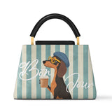 DachyCharm SAY BONJOUR Leather Satchel Bag