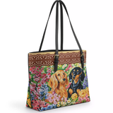 DachyCharm Bloom Buddies Leather Tote Bag