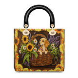 DachyCharm Dachshund Basket Lady Leather Bag