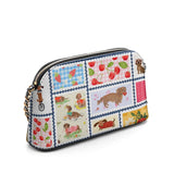 DachyCharm Berry Doxie Quilt Leather Crossbody Bag