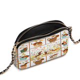 DachyCharm Paws Garden Leather Crossbody Bag