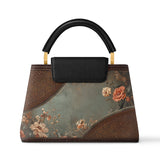 DachyCharm MOCHA BLOOM PERSONALIZED Leather Satchel Bag