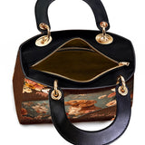 DachyCharm Mocha Bloom Lady Leather Bag