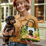 DachyCharm Sunny Picnic Pup Leather Bag