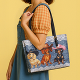 DachyCharm Cowgirl Crew Leather Tote Bag