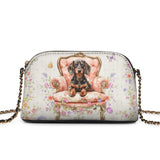 DachyCharm Royal Bloom Leather Crossbody Bag
