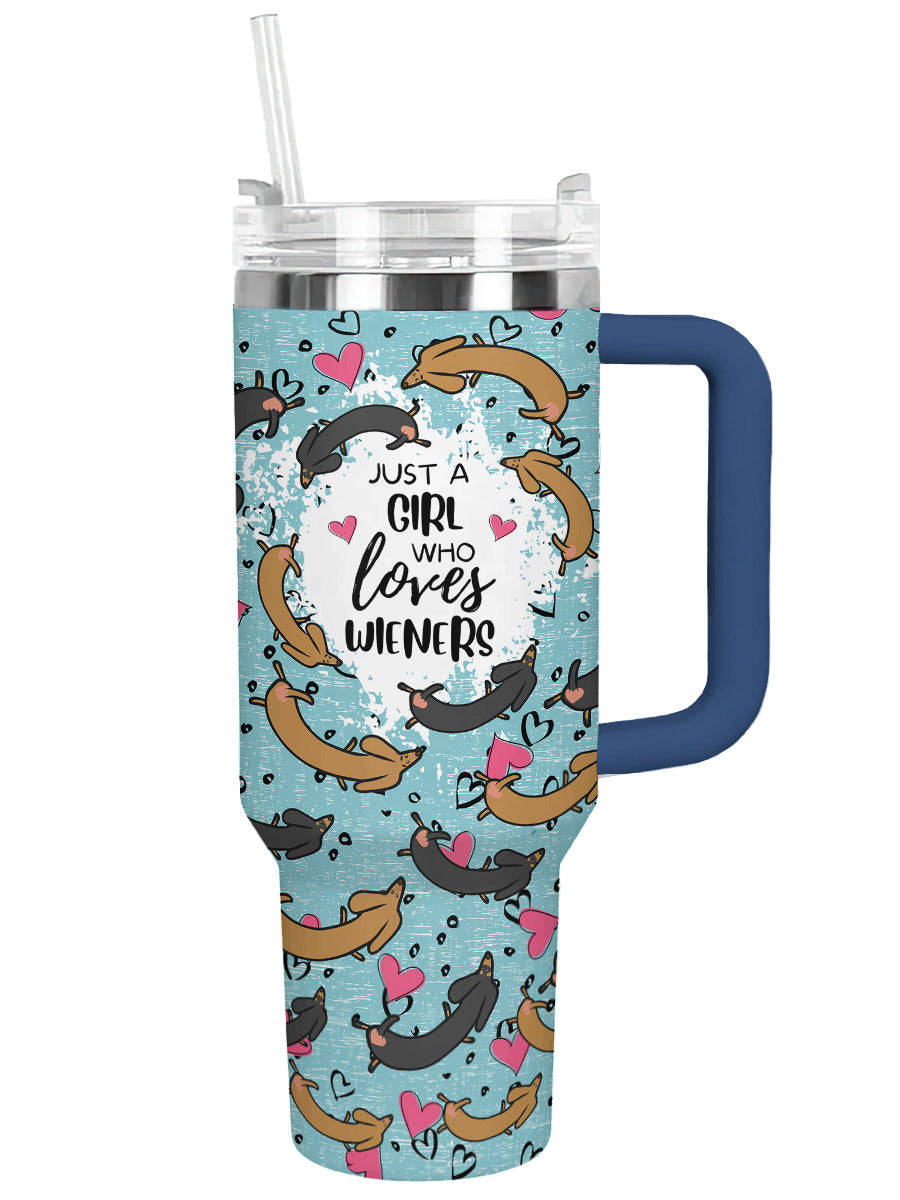 DachyCharm Girl Loves Wieners Tumbler