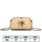 DachyCharm Golden Bloom Leather Crossbody Bag