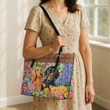 DachyCharm Bloom Buddies Leather Tote Bag