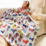 Dachycharm Dachshund Amazing Stylish Fleece Blanket