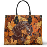 DachyCharm Autumn Pup Whisper Leather Bag