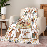Dachycharm Flowers Dachshunds Fleece Blanket