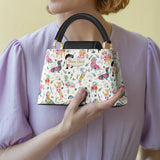 DachyCharm FLORAL PARADE PERSONALIZED Leather Satchel Bag