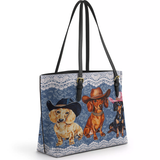 DachyCharm Cowgirl Crew Leather Tote Bag