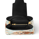 DachyCharm PEACH BLOOM PERSONALIZED Leather Satchel Bag
