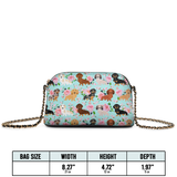 DachyCharm Doxie Garden Leather Crossbody Bag