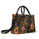 DachyCharm Midnight Petal Personalized Leather Bag